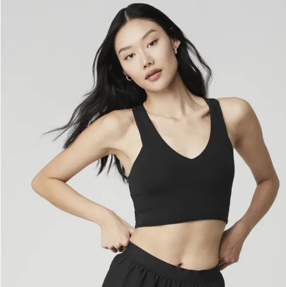 Alo Yoga Airbrush Real Bra Tank Black M